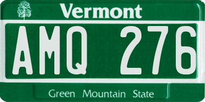 VT license plate AMQ276