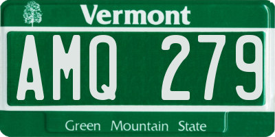 VT license plate AMQ279