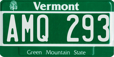 VT license plate AMQ293