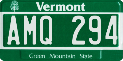 VT license plate AMQ294