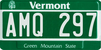 VT license plate AMQ297
