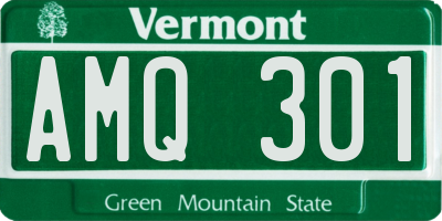 VT license plate AMQ301