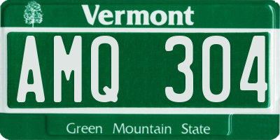 VT license plate AMQ304