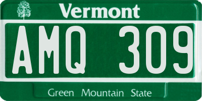 VT license plate AMQ309