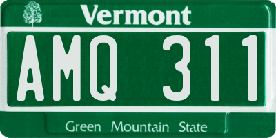 VT license plate AMQ311