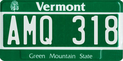 VT license plate AMQ318