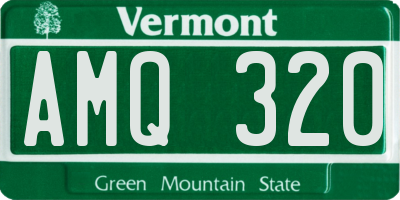 VT license plate AMQ320