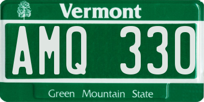 VT license plate AMQ330