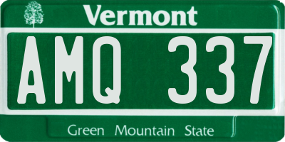 VT license plate AMQ337