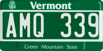 VT license plate AMQ339