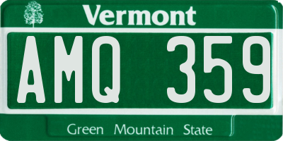 VT license plate AMQ359