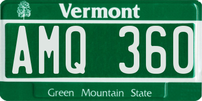 VT license plate AMQ360