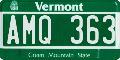 VT license plate AMQ363