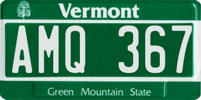 VT license plate AMQ367
