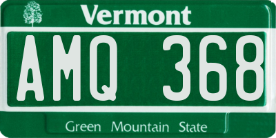 VT license plate AMQ368