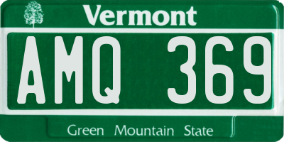 VT license plate AMQ369