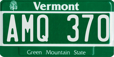 VT license plate AMQ370