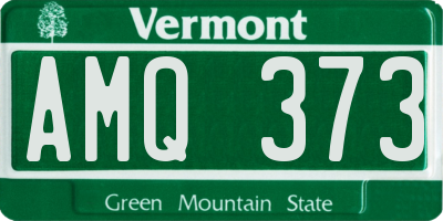 VT license plate AMQ373