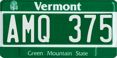 VT license plate AMQ375