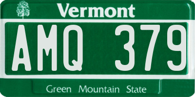 VT license plate AMQ379