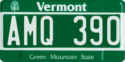 VT license plate AMQ390