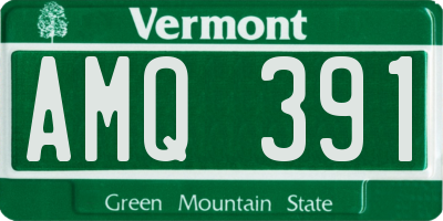 VT license plate AMQ391