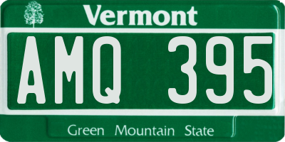 VT license plate AMQ395
