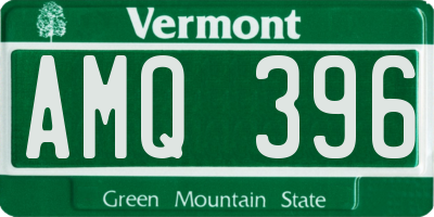 VT license plate AMQ396