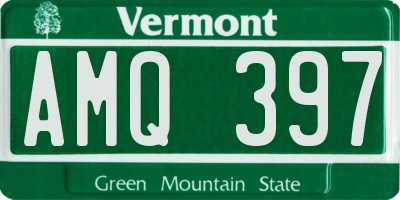 VT license plate AMQ397