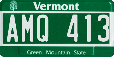 VT license plate AMQ413