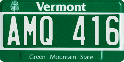 VT license plate AMQ416