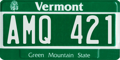 VT license plate AMQ421
