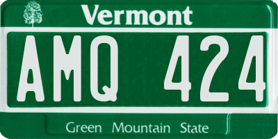 VT license plate AMQ424