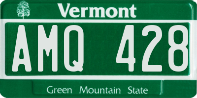 VT license plate AMQ428