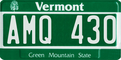 VT license plate AMQ430