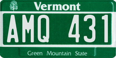 VT license plate AMQ431
