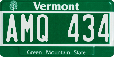 VT license plate AMQ434