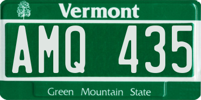 VT license plate AMQ435