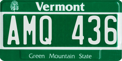 VT license plate AMQ436
