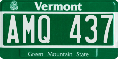 VT license plate AMQ437