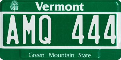 VT license plate AMQ444