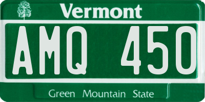 VT license plate AMQ450