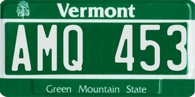 VT license plate AMQ453