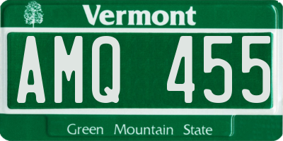 VT license plate AMQ455