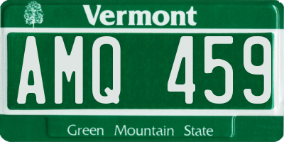 VT license plate AMQ459