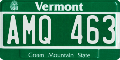 VT license plate AMQ463