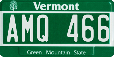 VT license plate AMQ466