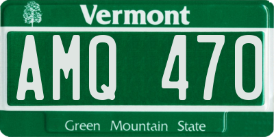 VT license plate AMQ470