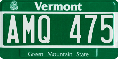 VT license plate AMQ475