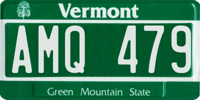 VT license plate AMQ479
